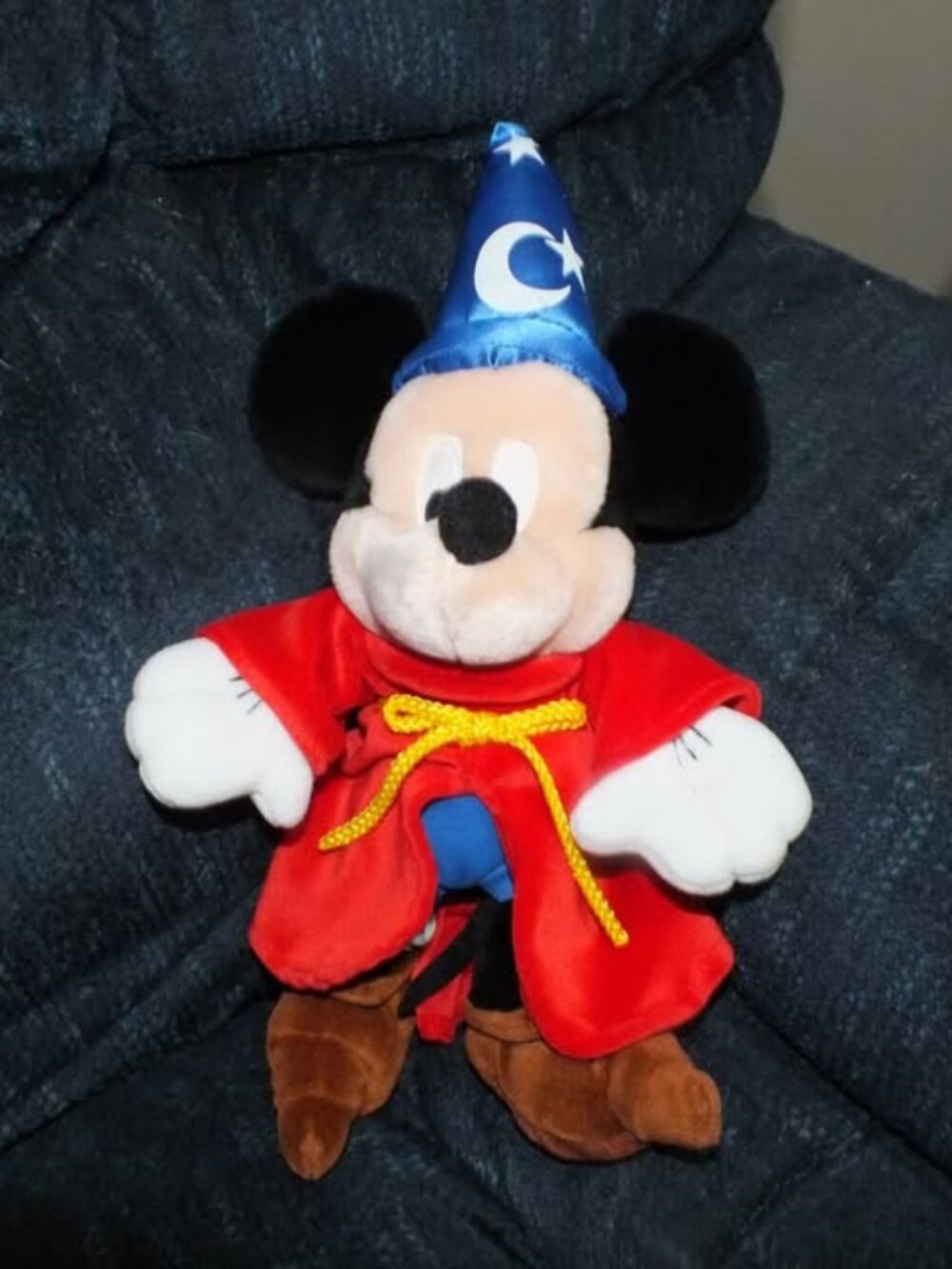 Vintage 90s Disney Parks Mickey Mouse Fantasia Sorcerer Plush Wizard